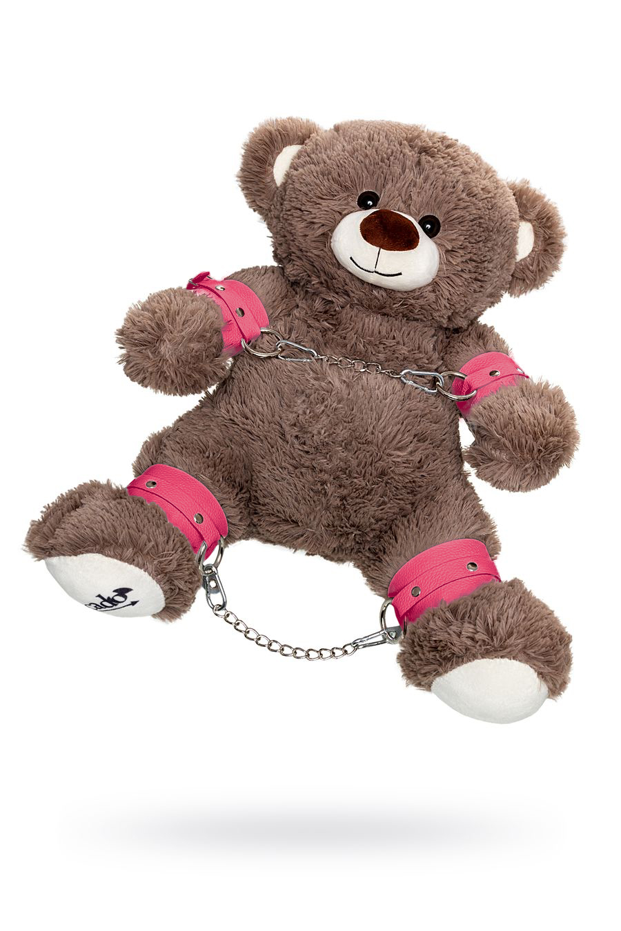 Бондажный набор Pecado BDSM, «Медведь бурый», оковы, наручники, натуральная кожа, розовый