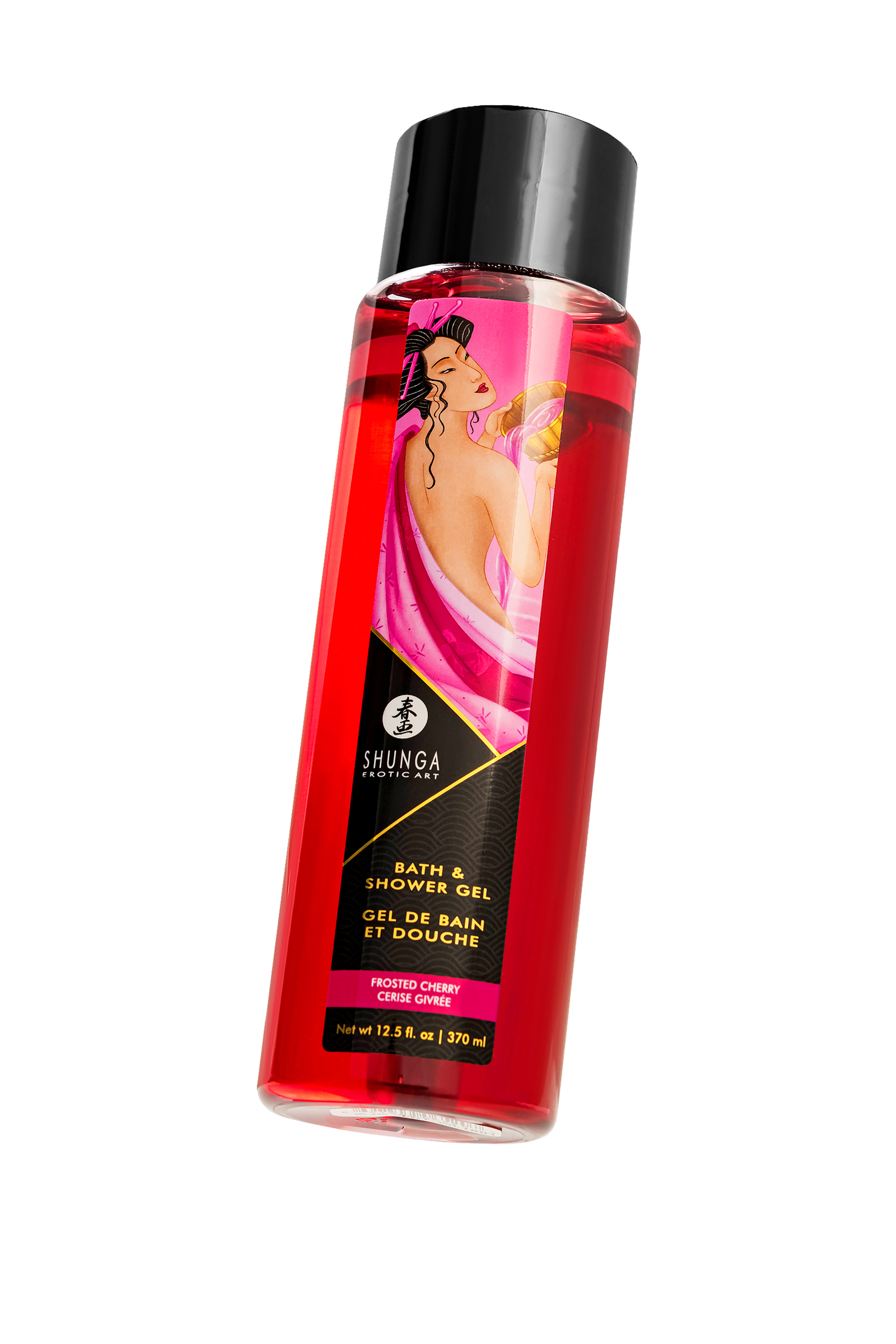 Гель для ванны и душа Shunga «Морозная вишня», съедобный, на водной основе, 370 мл