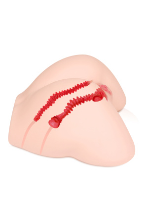 Мастурбатор реалистичный с вибрацией и ротацией ADEL  002 REAL HIPS, TPR, телесный, 24 см