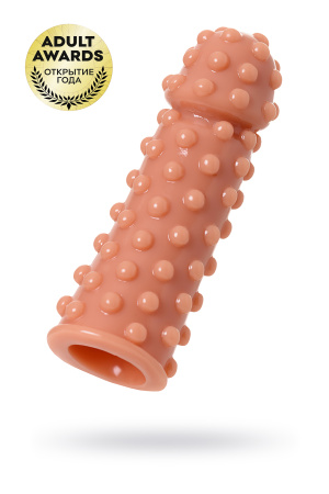 Насадка KOKOS с дополнительной стимуляцией,TRP,телесная, 14,7 см