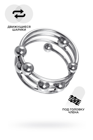 Кольцо для пениса TOYFA Metall, металл, серебристое, Ø 4см