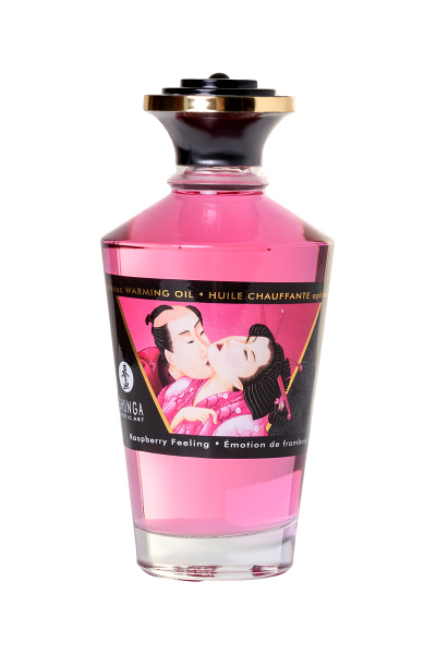 Массажное масло возбуждающее Shunga Малина,  натуральное, 100 мл