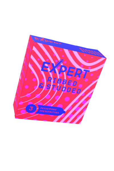 Презервативы EXPERT Ribbed-Studded, ребристо-точечный, 3шт