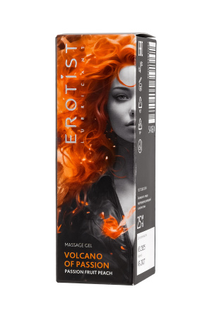 Гель Erotist с эффектом вибрации VOLCANO OF PASSION: PASSION FRUIT PEACH (персик-маракуйя), 25 мл