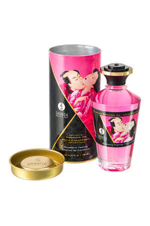 Массажное масло возбуждающее Shunga Малина,  натуральное, 100 мл