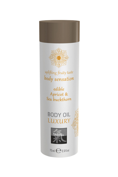 Съедобное масло для тела - Абрикос и Облепиха, 75мл.