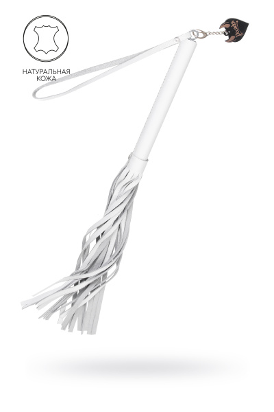Плеть Pecado BDSM, белая рукоять, белые хлысты
