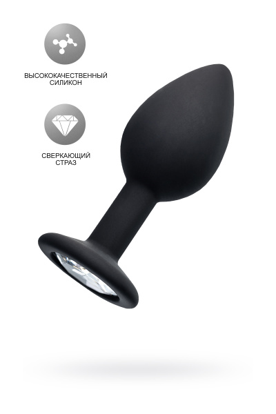 Анальная втулка  TOYFA POPO Pleasure со стразом S 7,2 см, Ø 2,8 см, 25 г