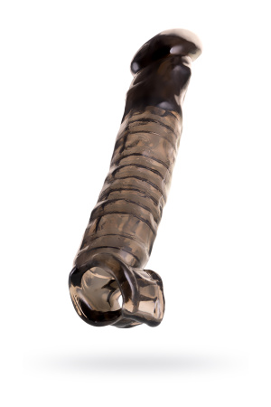 Насадка на пенис TOYFA XLover, черная, 22,5 см